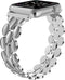 Moolia Elegant Metal Strap for Apple Watch Band, 38mm 40mm 41mm, Silver Fashion Replacement Strap