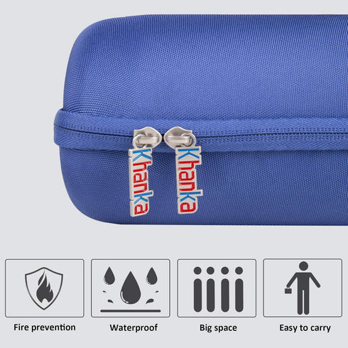 Khanka Hard Travel Case for JBL Charge 4 / Charge 5 Portable Waterproof Bluetooth Speaker (Blue)