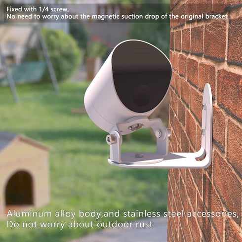 Metal Wall Mount for SimpliSafe Outdoor Camera, Anti-Drop, 360 Degree Adjustment Swivel Bracket (Camera Not Included)