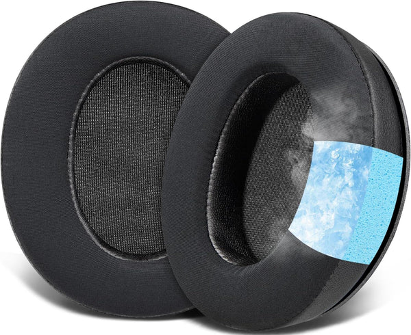 SOULWIT Cooling Gel Earpads Replacement for KRK KNS6400/KNS6402/KNS8400/KNS8402 Headphones, Black Ear Pads Cushions