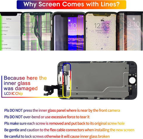 iPhone 6 Screen Replacement 4.7', 3D Touch Display Full Repair Kit, Digitizer Assembly with Tools Set