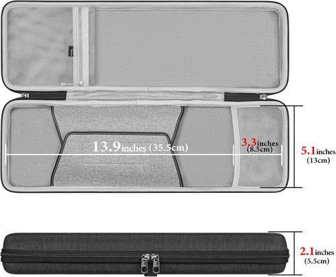 Geekria 65% Keyboard+Mouse Combo Case, Hard Shell Bag for 68 Keys Compact Keyboard, Compatible with Keychron K6