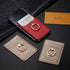 Phone Card Holder with Ring Grip, Adhesive Stick-on Credit Card Wallet Pocket for iPhone, Android (Rosegold)