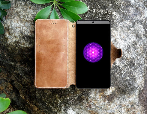 Yogurt S26 S26 Case for Samsung Galaxy Ultra, Genuine Leather Wallet Cover for Samsung Ultra, Handmade Brown