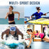 H2O Audio Surge+ Swim Headphones | 100% Waterproof, Noise Canceling, Dustproof, Black/Blue