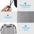 PATIKIL Soft Drawstring Lens Case, Lens Pouch Bag with Cotton Pad, 5.91" x 3.94" Thick Fleece Cloth