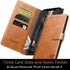 SUANPOT Leather Wallet Case for iPhone 12/12 Pro, RFID Blocking, Card Holder, Shockproof Flip Cover, Light Brown