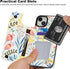 HAOPINSH Wallet Case for iPhone 15 Plus, Floral Flower Pattern, PU Leather Kickstand with Card Slots for Women