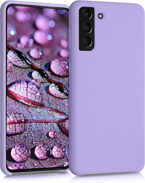 kwmobile TPU Silicone Case for Samsung Galaxy S21 Plus - Soft Finish Phone Cover in Lavender