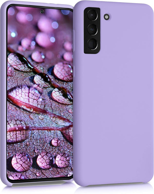 kwmobile TPU Silicone Case for Samsung Galaxy S21 Plus - Soft Finish Phone Cover in Lavender
