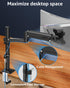 MOUNTUP 4.4-22lbs, 32 27 24 22inch, C-ClampGrommet Single Monitor Arm Holds Monitor Stand for Desk, Height Adjustable
