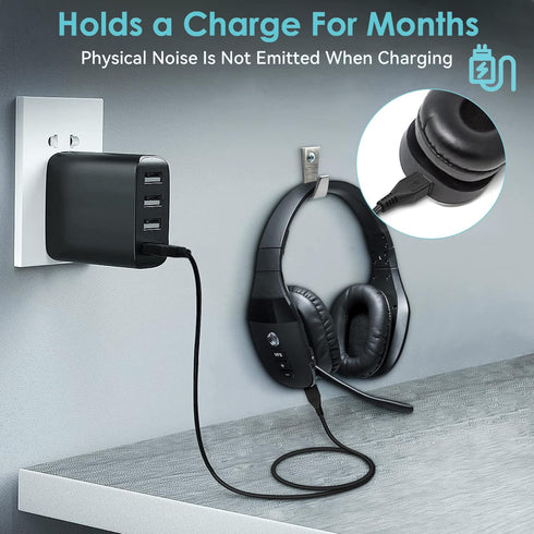 SLLEA Micro USB Data/Charging Cable for VXI B350-XT Blue Parrot Noise Canceling Bluetooth Headset