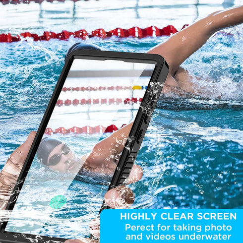 AICase Waterproof Case for Samsung Galaxy S23 Ultra, Full Body Rugged Transparent Phone Case with Built-in Screen