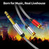 RCA to 1/4 Cable 3FT, 1/4 TRS to RCA Y Splitter Audio Cable for Home and Studio Use