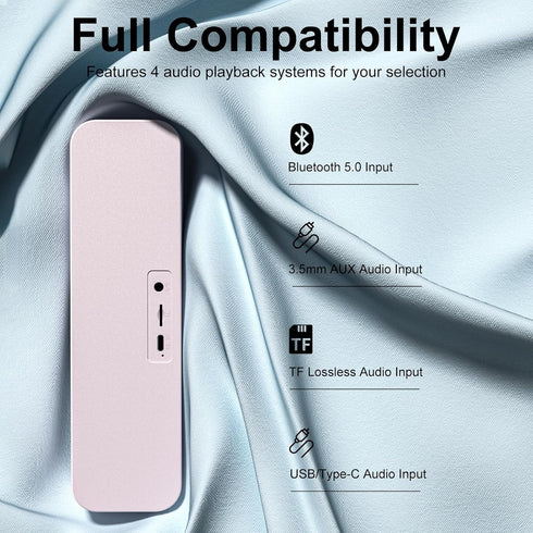 KASOHQEE Bass,3.5mm Computer Speaker for Desktop,Rechargeable PC Speaker,Small Computer Soundbar with Stereo