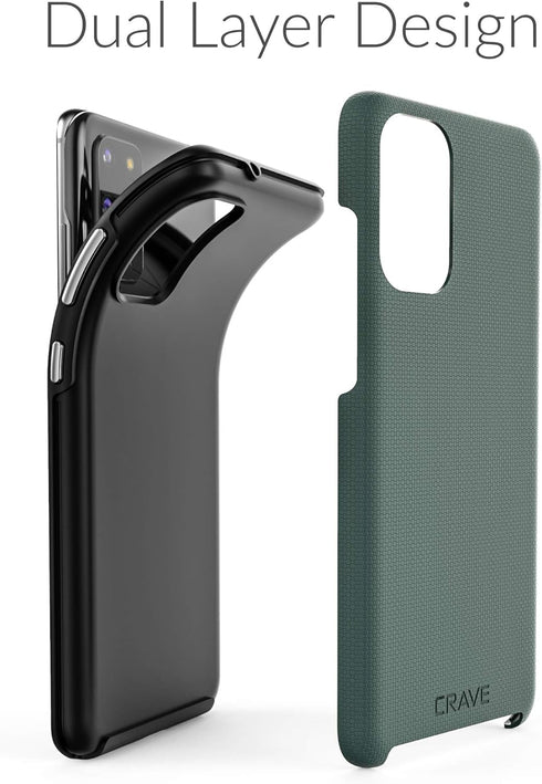 Crave Dual Guard for Samsung Galaxy S20+ Case, Shockproof Protection Dual Layer Case for S20 Plus 5G in Forest Green