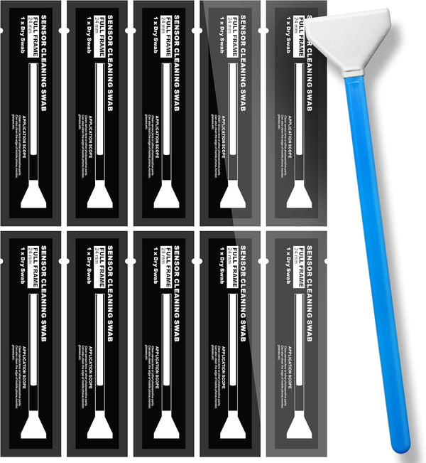DDR24 Sensor Cleaning Swabs for Full Frame DSLR or SLR, 10 Pack of 24mm Cleaning Swabs (Type HCS-24-10)