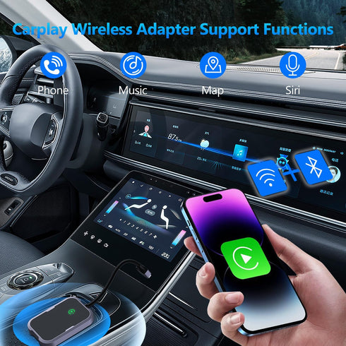 ySky Seamless 2017 10+(Plug Wireless Carplay Adapter, Multi-User Connection for Converts Wired to Wireless carplay