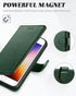 TUCCH Wallet Case for iPhone SE 2022/SE 2020/8/7, PU Leather Folio with Stand, Card Slot, Midnight Green