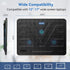 TECKNET Black Laptop Cooling Pad - Portable Slim USB Powered Stand with 3 Blue LED Fans, Fits 12-17 Inches