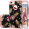 Fingic iPhone 8/iPhone 7 Case - Pineapple Design, Slim Fit, Hard PC & Soft Silicone Cover, Black/Pink