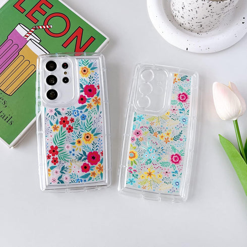 Jmltech Galaxy S23 Ultra Case - Cute Floral Soft Silicone, Slim & Flexible Protective Phone Case for Women & Girls.