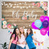 Rustic Wood Baby Shower Backdrop Banner Oh Baby Floral Decorations for Girls and Boys Birthday Party Supplies