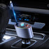 Topume 60W Fast Charging Retractable Car Charger, 2.9FT Cable for iPhone with Colorful Ambient Lighting, Galaxy