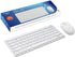 Macally Small Wireless Keyboard and Mouse Combo, Essential Work Duo, 2.4G White Keyboard and Mouse Wireless, 78 Key