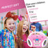 KLIM Candy Kids Portable CD Player, New Version 2024, FM Radio, Batteries Included, Cute Pink Boombox for Kids