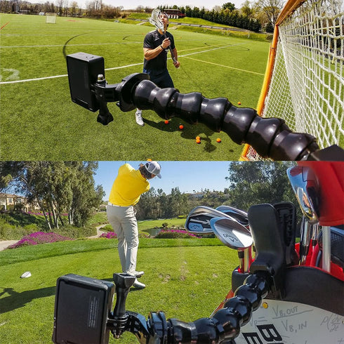 Jaws Flex Clamp Mount Gooseneck Clip for GoPro Hero 1-13, Session, DJI Osmo Action Cameras