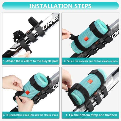 Desing Wish 2-3.5 Inches Non-Slip Bike Speaker Mount for Bluetooth Speakers in Diameter, Portable Mount Adjustable