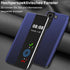 Flip Leather Cover Case for Samsung Galaxy S21 with Clear S-View, Touchable View, Smart Window PC Slim Shockproof