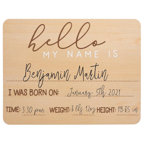 Pearhead Baby Welcome Sign, Gender-Neutral Hello Baby Arrival Photo Prop, Hospital Birth