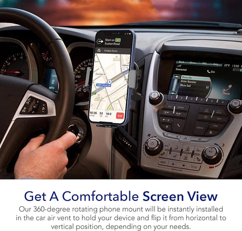 Wireless Car Charger for iPhone - Non-Slip & Case-Friendly Car Phone Holder Wireless Charger for iPhone 15/15 Pro