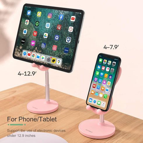 Cell Phone Stand, Adjustable Bunny Phone Holder for Desk, Cute Rabbit Design, Compatible with All Mobile Devices