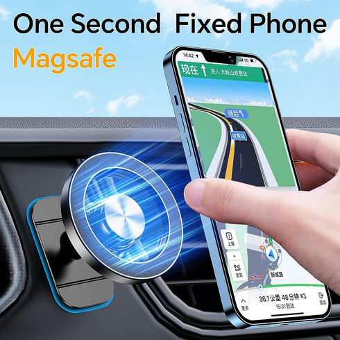 Coolpow Magsafe Car Mount for iPhone - 20 Strong Magnets, 360° Rotation Magnetic Phone Holder for iPhone 15 Pro Max