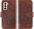 Asuwish Wallet Cover for Samsung Galaxy S21 5G 6.2 inch, Flower Leather Flip with Tempered Glass Screen Protector
