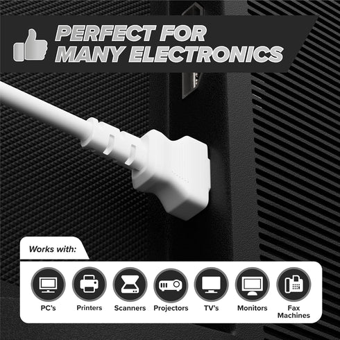 THE CIMPLE CO 15 3 C13 5-15P C13 320-15 (4 FT - Prong AC Power Cable for Computer, Medical, Server, & Desktop - Power