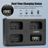 JYJZPB NP-FW50 Battery 3-Pack with Upgraded Triple Slot LCD Charger, Compatible for Sony ZV-E10, Alpha A6000 Series