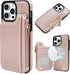 Delidigi Wallet Case for iPhone 14 Pro Max with Card Holder, Compatible with Mag-Safe, Flip PU Leather Zipper Pouch
