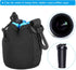 PATIKIL Camera Lens Bag, 2 Pcs Drawstring Lens Pouch with Thick Neoprene for DSLR Lens, Black, Blue