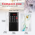 Mini Pocket FM Walkman Radio Portable Battery Radio with Recorder, Lock Key, SD Card Player, Rechargeable Battery Operated, by PRUNUS(NO AM)