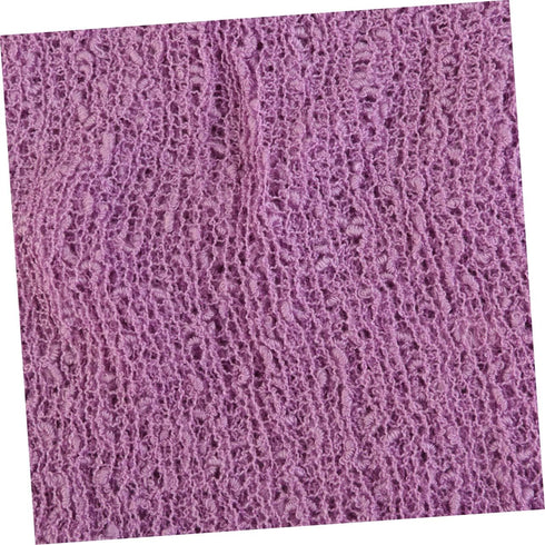 LABRIMP Photography Stretch Wrap Light Purple for Photoshoots Versatile Swaddle with Nubby Texture for Newborn Props