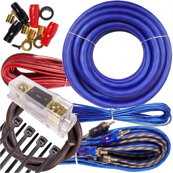 Complete 3000W Gravity 4 Gauge Amplifier Installation Wiring Kit, Perfect for Car/Truck/Motorcycle/RV/ATV