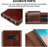 MONASAY Wallet Case for Galaxy S10e, 5.8 inch, Flip Folio Leather Cover with RFID Blocking, Brown, Screen Protector