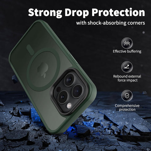 CACOE Magnetic Case for iPhone 15 Pro Max 2023, 6.7 inch, Anti-Fingerprint TPU Thin Cover, Compatible with MagSafe,