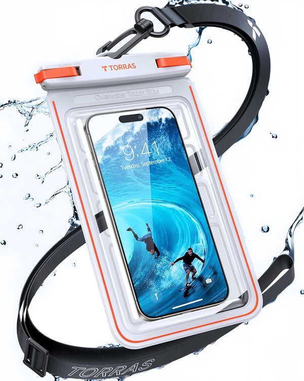 TORRAS IPX8 Waterproof Phone Pouch, Floating Underwater Screen Touchable Case with Lanyard for iPhone 15 Pro Max 14 13