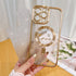 Fiyart iPhone 13 Pro Max Case - Gold Magnetic Glitter, Clear Love Heart Plating, Shockproof, MagSafe Compatible, 6.7"