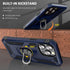 ADDIT iPhone 12 Pro Max Case, Military Grade Heavy Duty Protection, Kickstand Ring, Shockproof, Blue